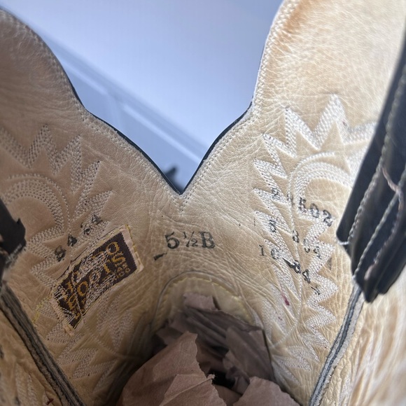 Vintage Hondo Western Boots Women’s 5.5B Black Leather Cowboy Classic Stitch - Picture 8 of 8